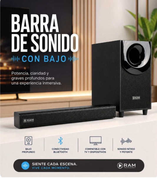 BARRA DE SONIDO CON BAJO