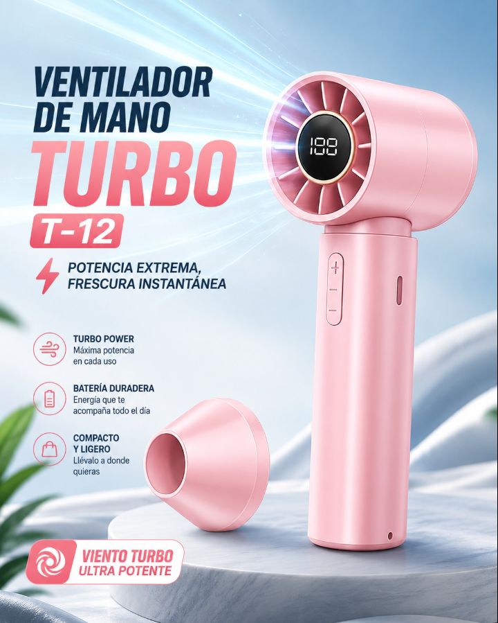 VENTILADOR DE MANO TURBO T-12
