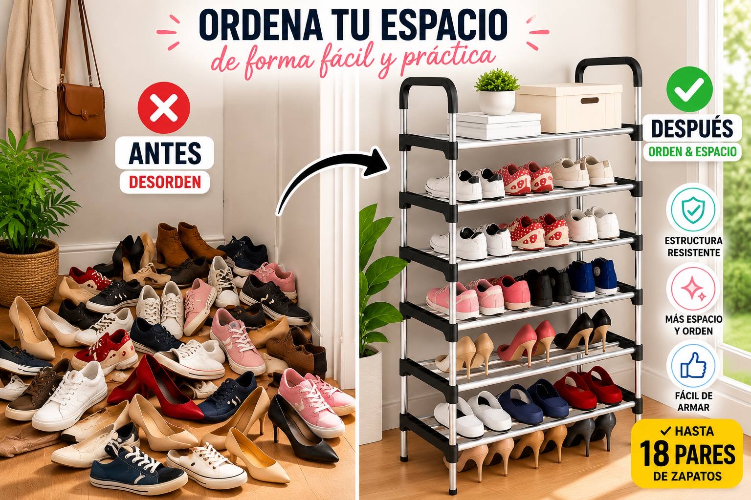 ZAPATERO DE 6 NIVELES