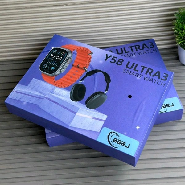 Smartwatch Y58 Ultra 3 + Diadema Bluetooth – Tecnología y Estilo en un Solo Set