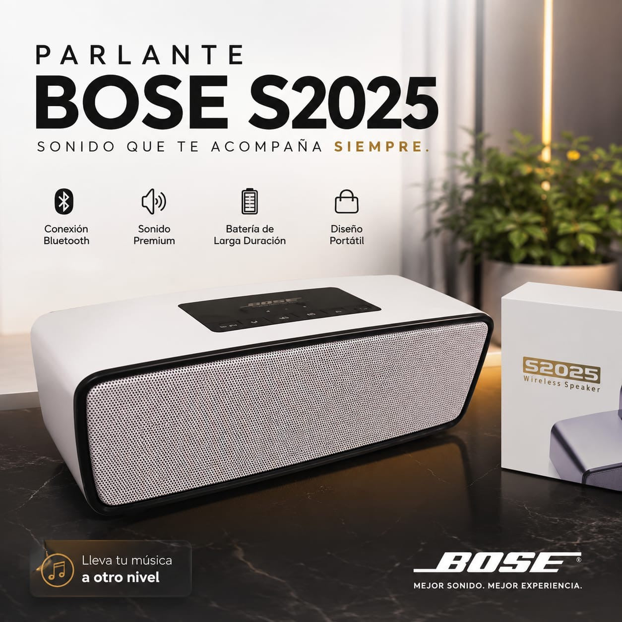 PARLANTE BOSE S2025 – Sonido que te acompaña siempre