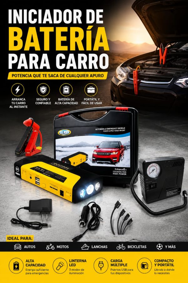 INICIADOR DE BATERÍA PARA CARRO