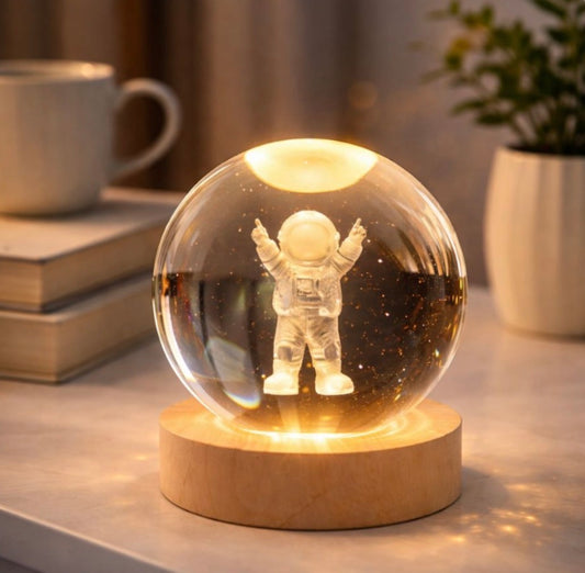 ESFERA 3D CON ASTRONAUTA LED