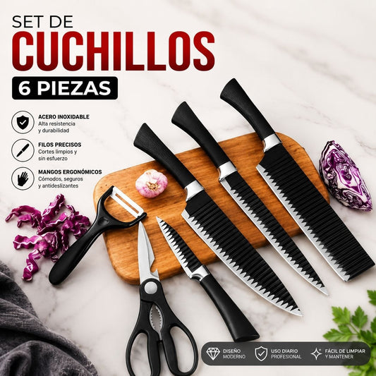 SET DE CUCHILLOS X6